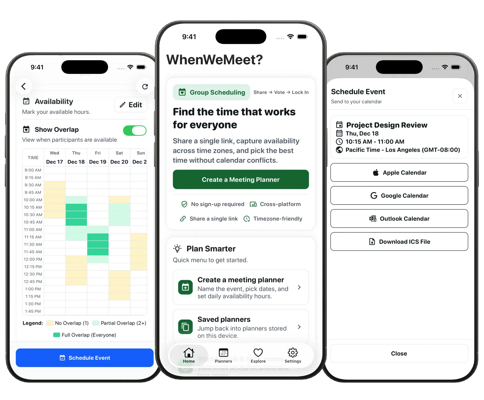 WhenWeMeet app preview